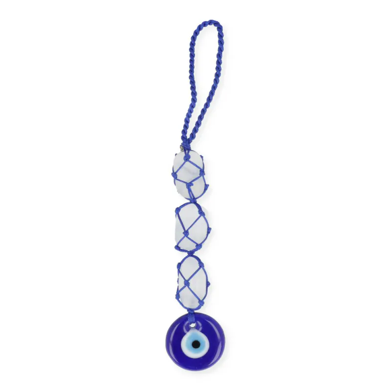 Amulett Evil Eye med Selenitt