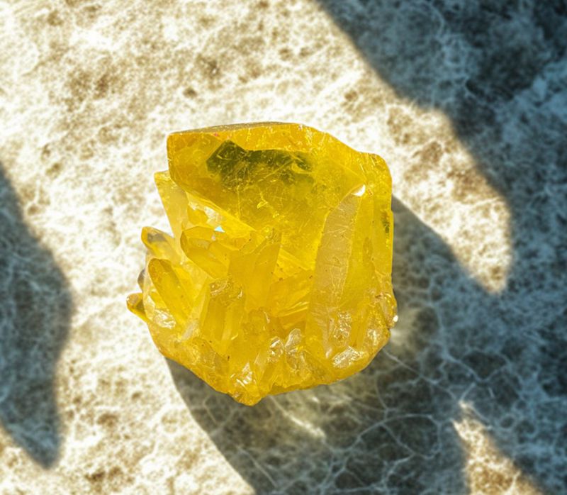 Aurakrystall Gruppe Gul 65gram - Kun 1 eksemplar