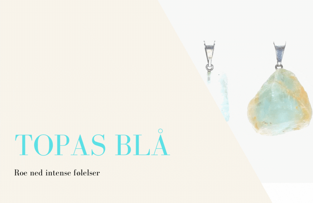 Hovedbilde Topas Blå Slipt Anheng