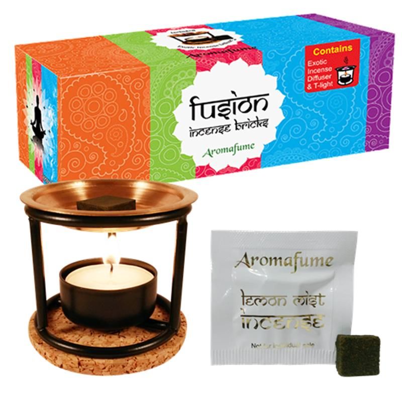Aromafume Fusion Røkelse Briketter Prøvesett + Diffuser