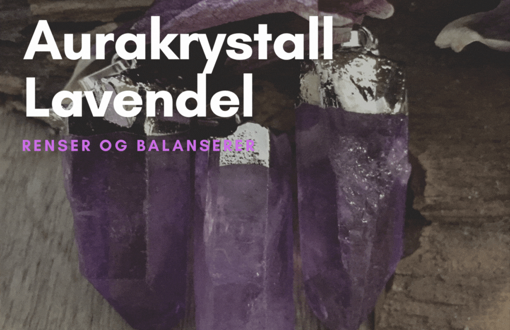 Aurakrystall Gruppe Lavendel 58gram - Kun 1 eksemplar