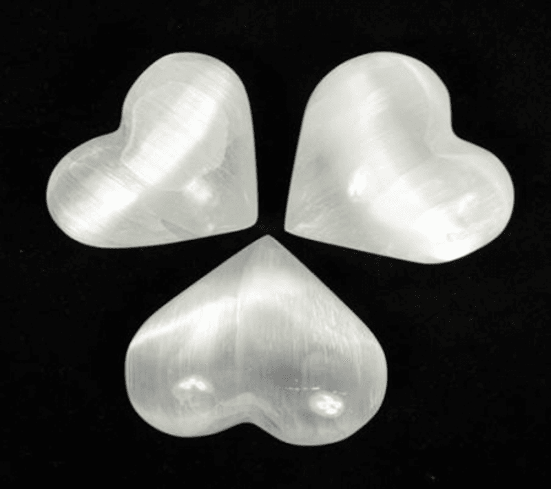 Selenitt Hjerte 6cm