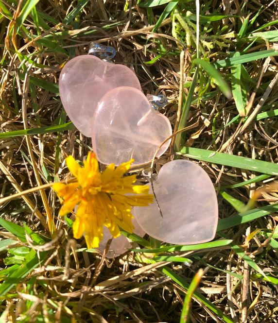 Hovedbilde Rosenkvarts Hjerteanheng 2cm