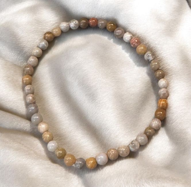 Hovedbilde Armbånd Korall Agatisert 4mm