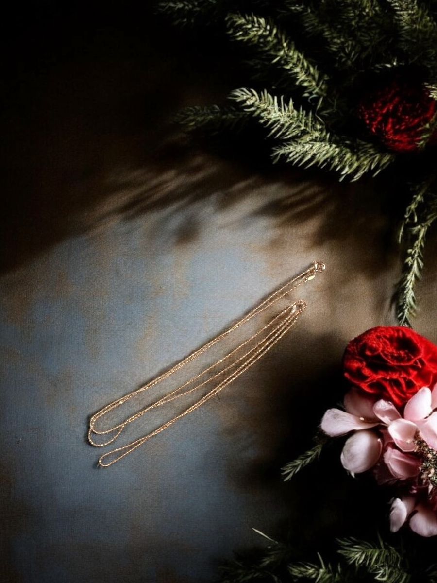 Extra Langt Kjede 80cm Forgyllet