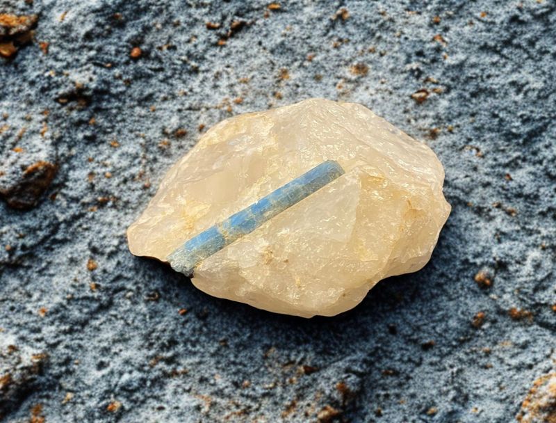 Akvamarin Blå Krystall i Kvarts 250gram - Kun 1 eksemplar
