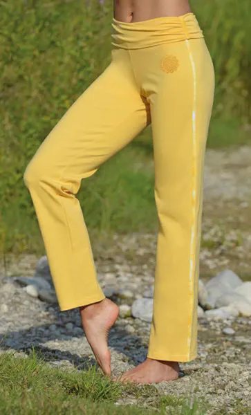 Hovedbilde Yogabukse m/midjebånd GUL - ...