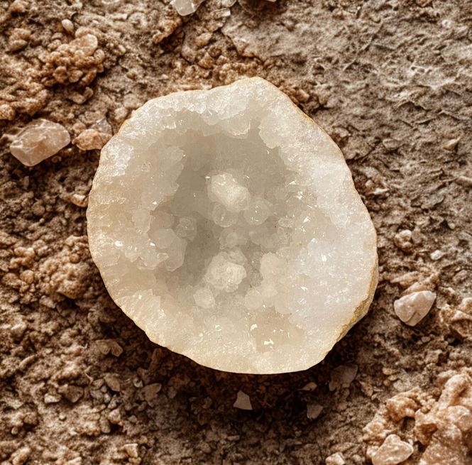 Hovedbilde Bergkrystall Geode 414gram - ...