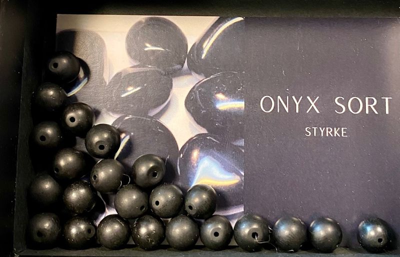 Armbåndsperle Sort Onyx Matt 6mm 1stk