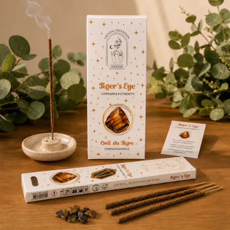 Tigerøye Crystal Intention Pinne Røkelse