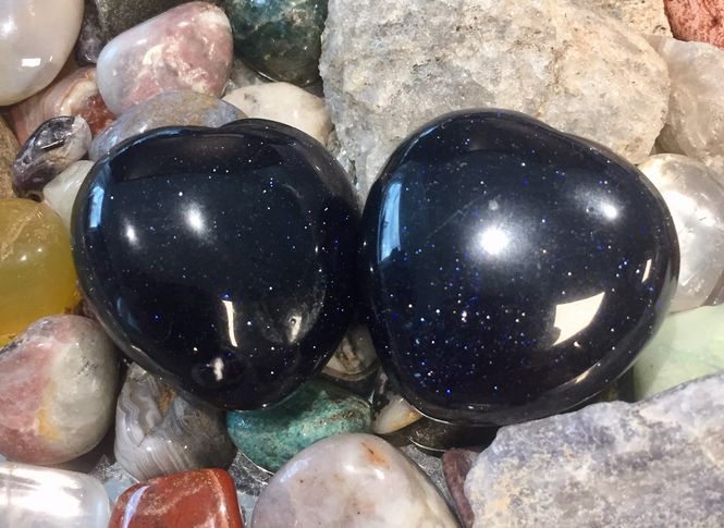 Hovedbilde Stjernesten Blå Hjerte 4,5cm