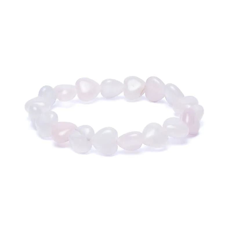 Armbånd Rosenkvarts Hjerter