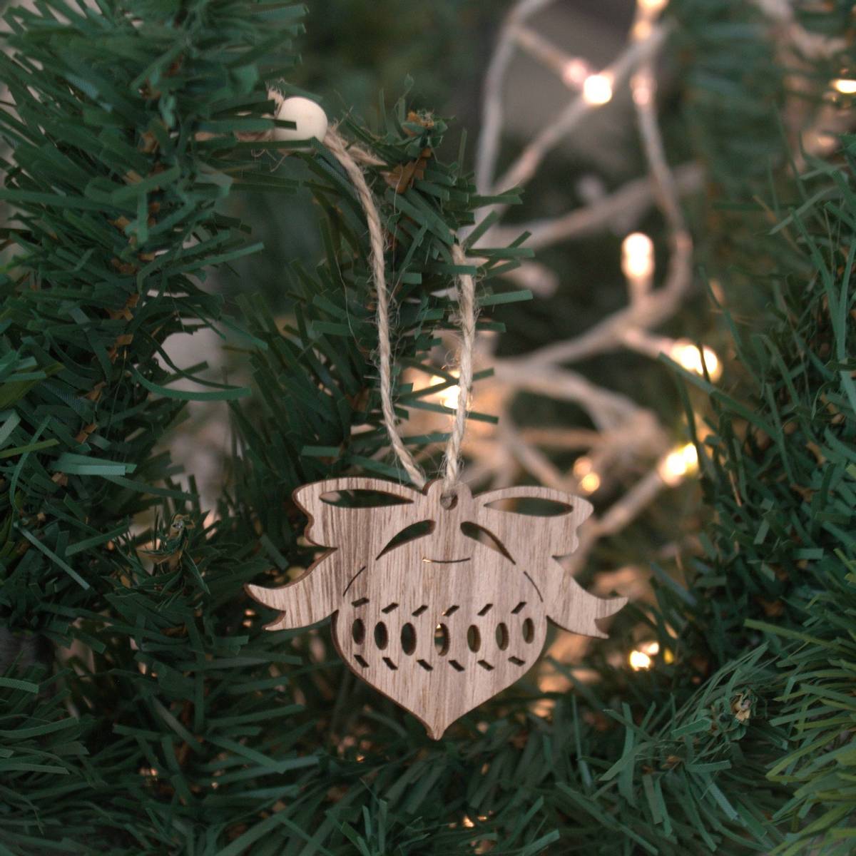 Juledekorasjon Bauble Wood