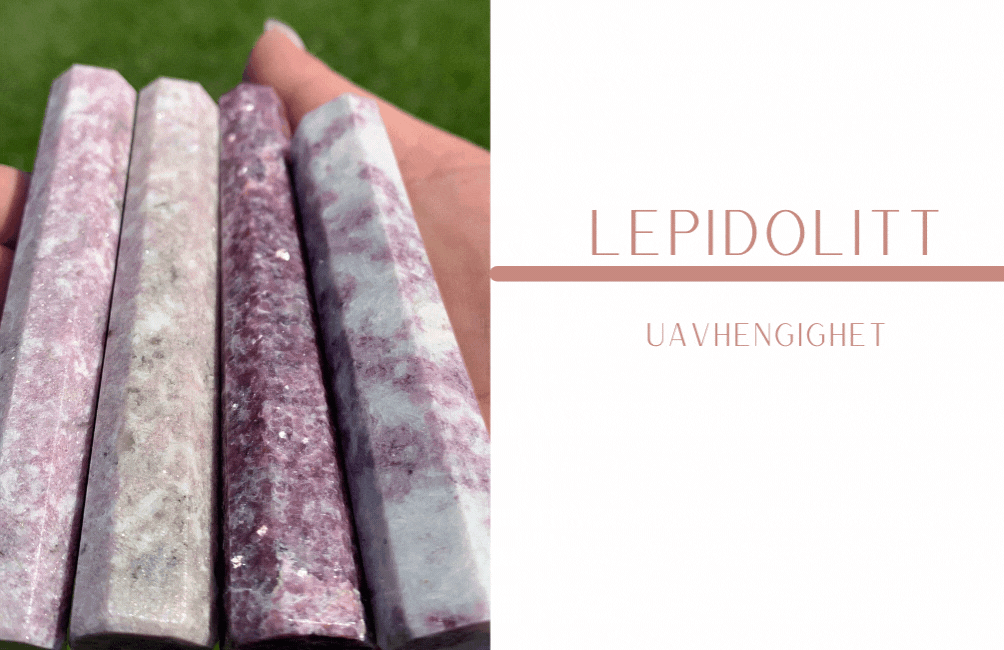 Lepidolitt Hjerte Anheng 2cm