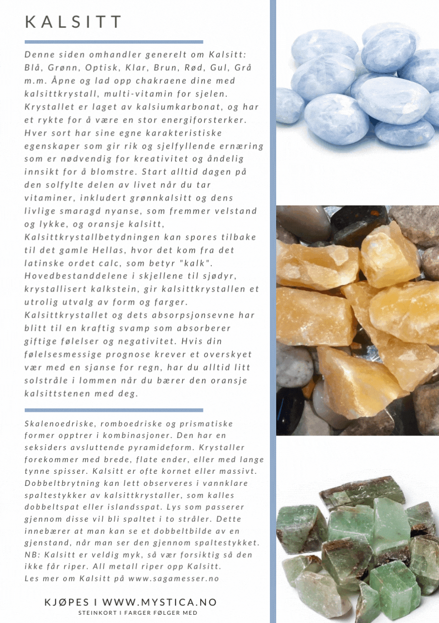 Kalsitt Honning Råstein 4-6cm