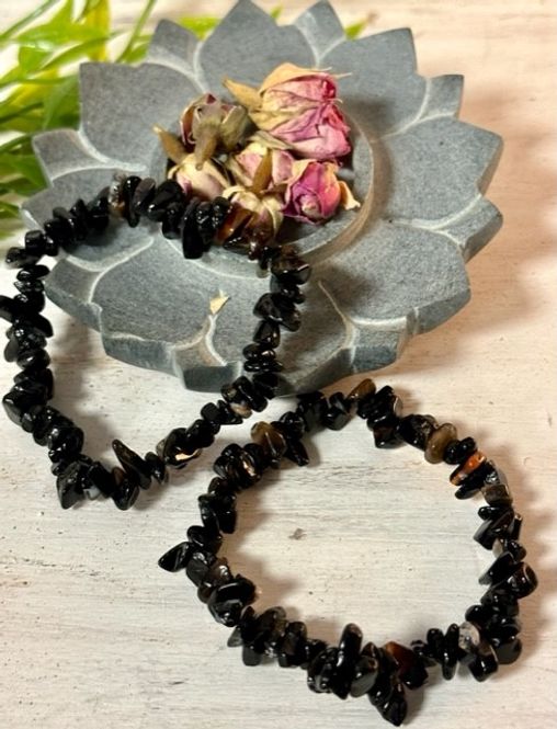 Hovedbilde Sort Onyx Chips Armbånd